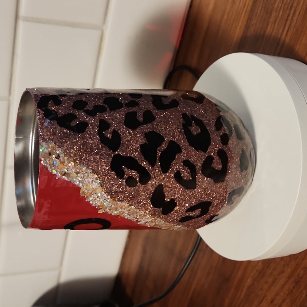 Savage cheetah wine glass